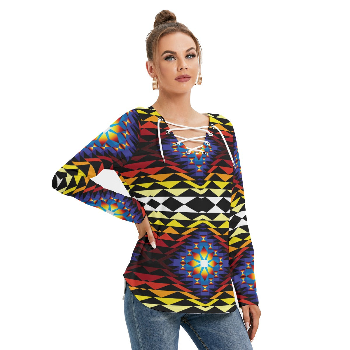 Sunset Blanket Tie Sweatshirt