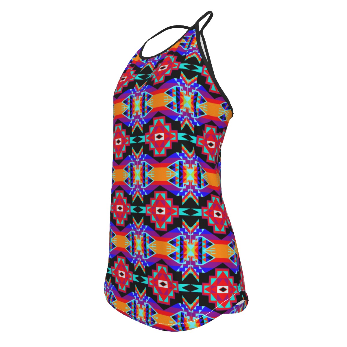 Fancy Bustle Criss-Cross Open Back Tank Top