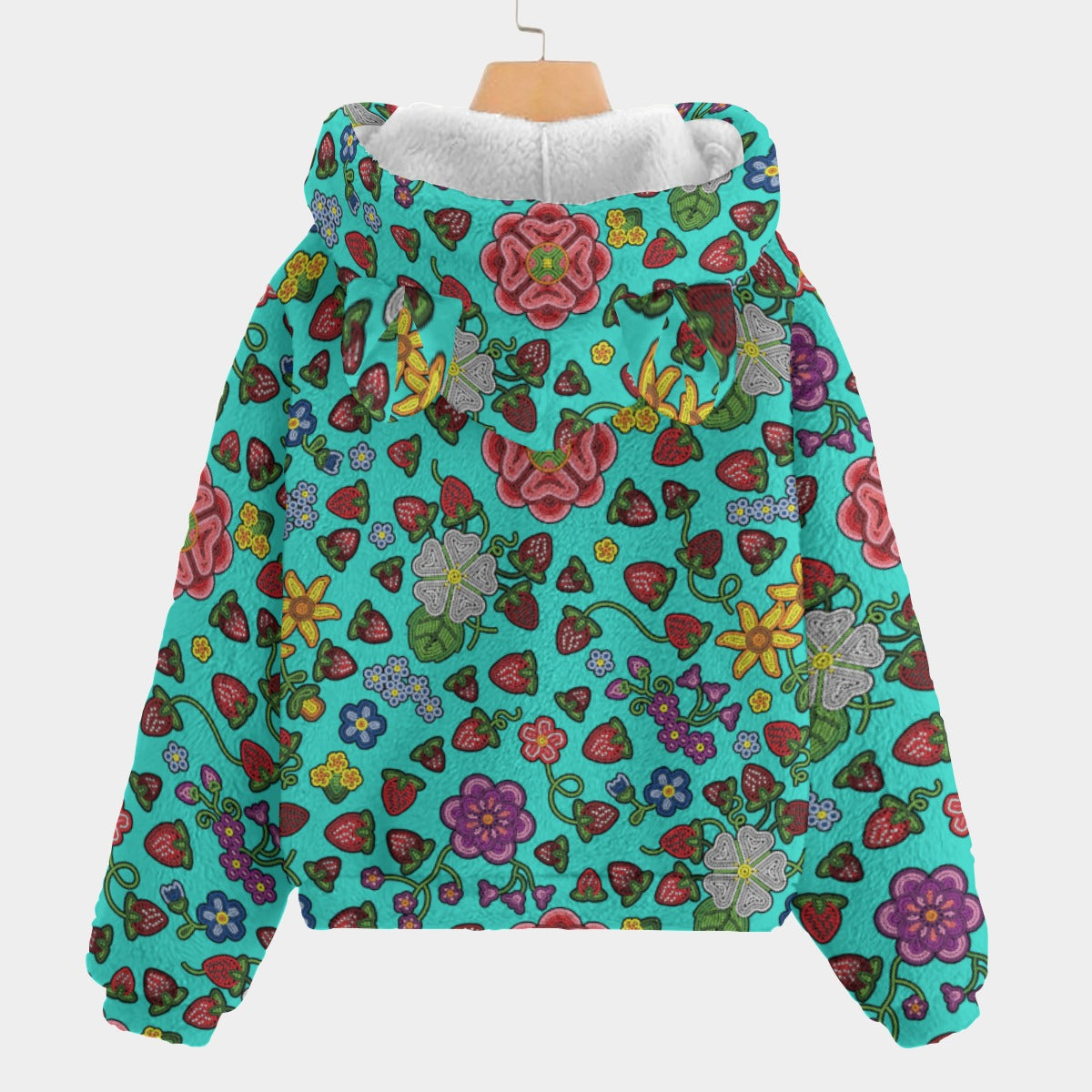 Berry Pop Turquoise Youth Hoodie With Ears