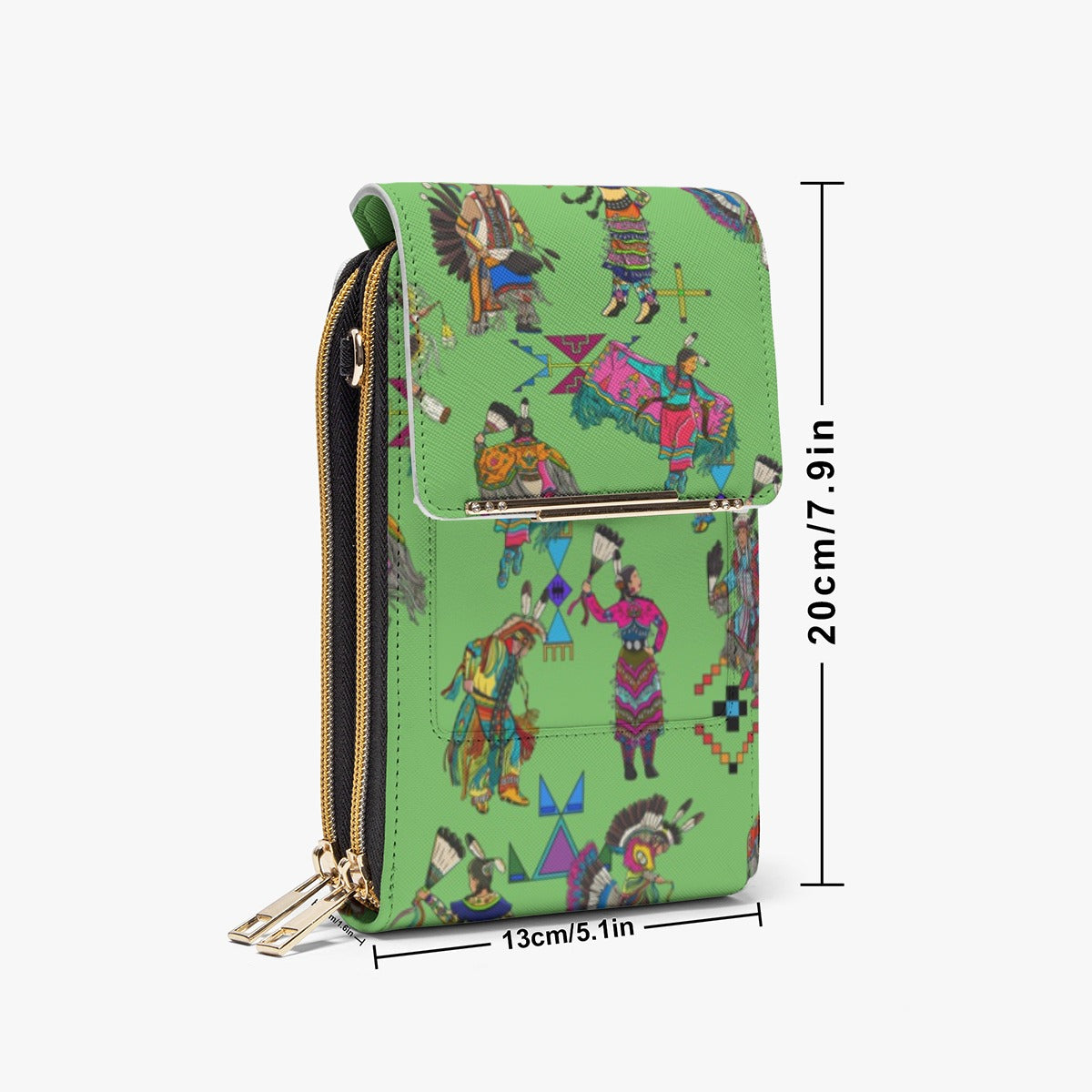 Grand Entry Dancers Grass Mobile Phone Chest Bag