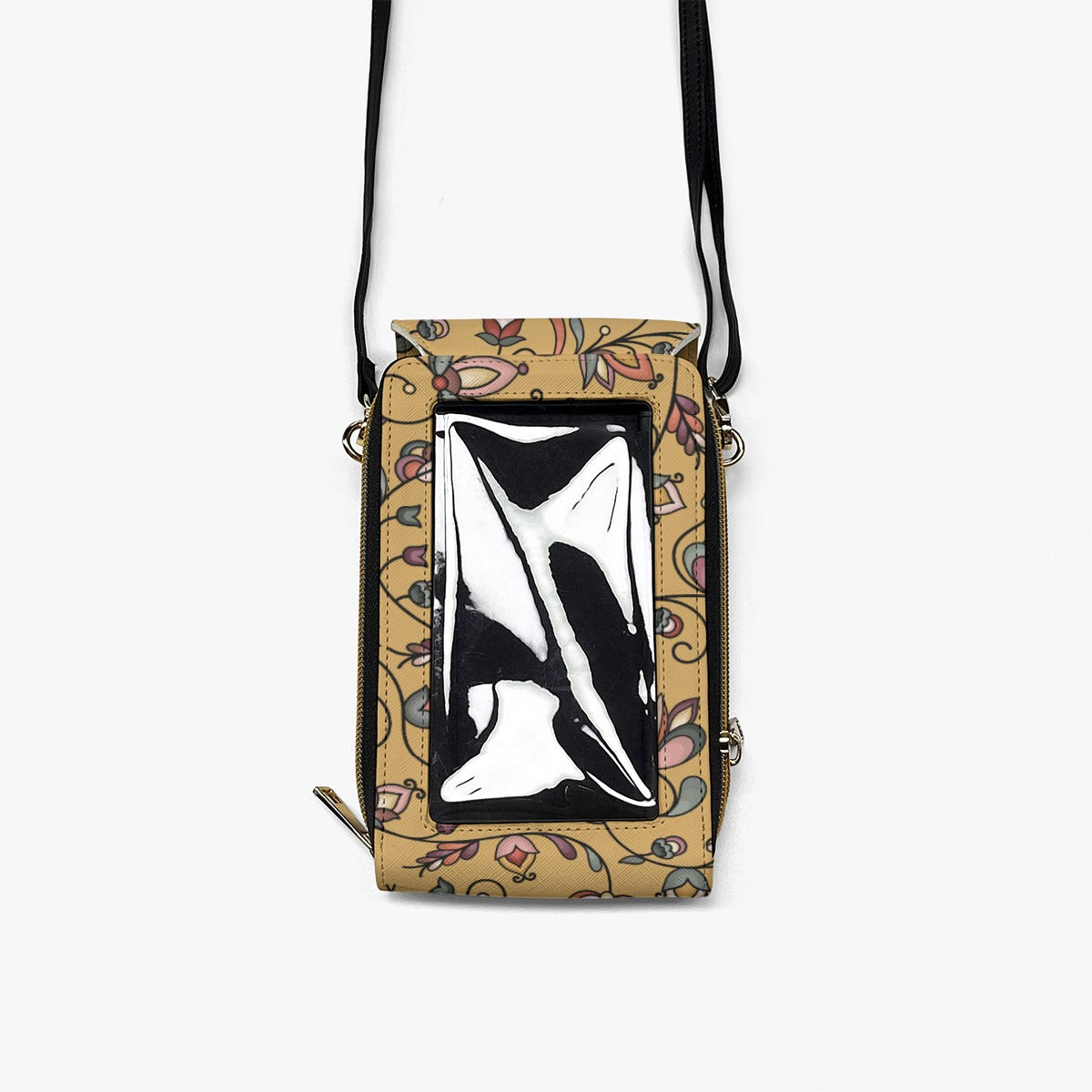 Burnt Sky Petals Gold Mobile Phone Chest Bag