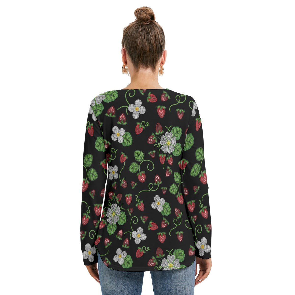 Strawberry Dreams Midnight Tie Sweatshirt