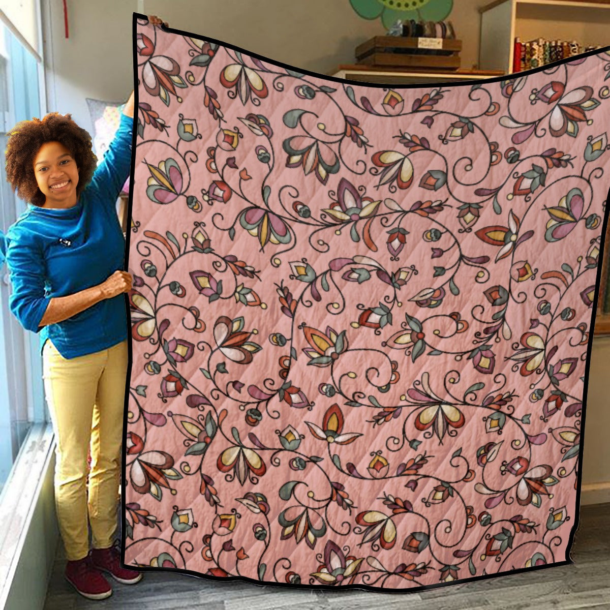Burnt Sky Petals Peach Lightweight & Breathable Quilt