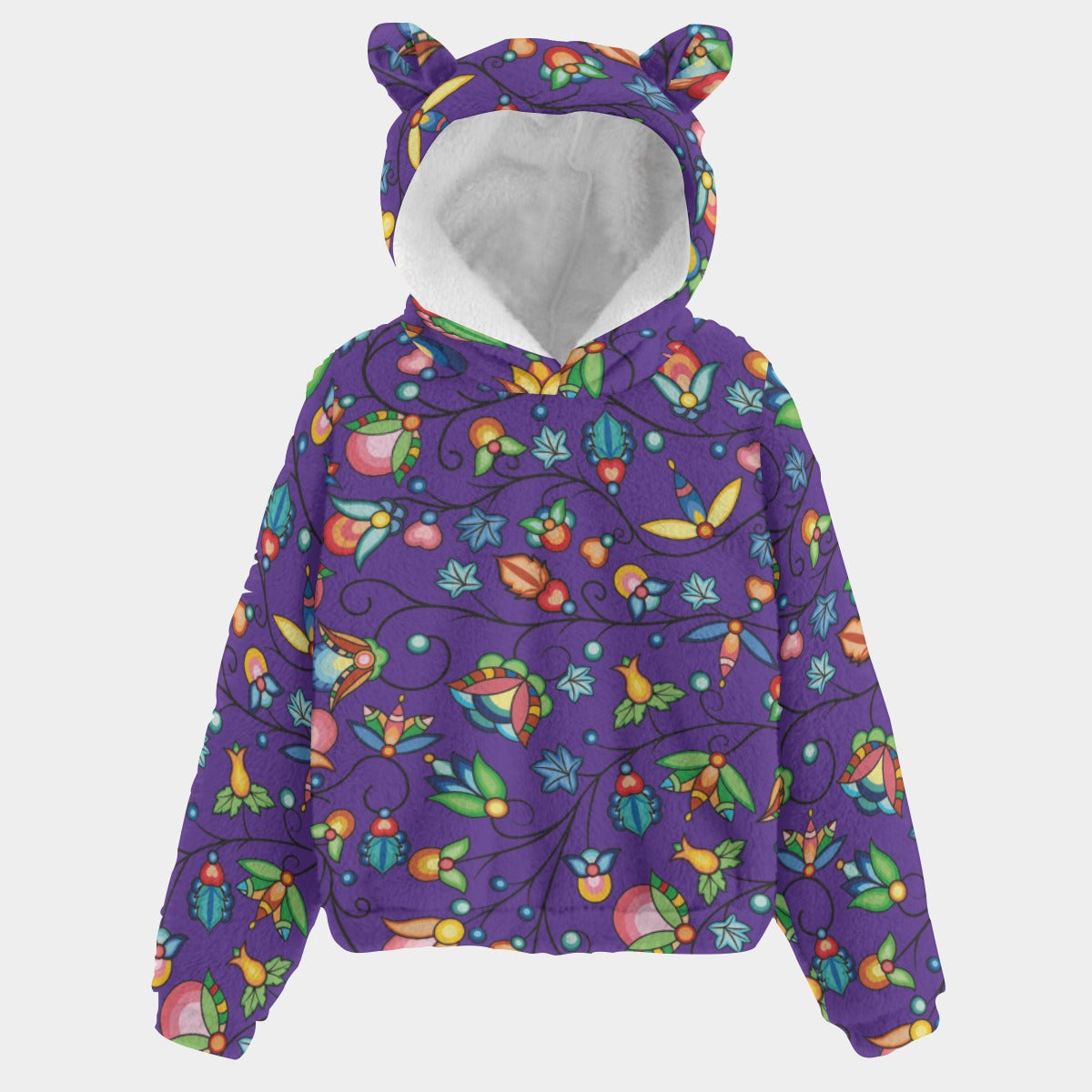 Prairie Plains Spirit Mighnight Purple Youth Hoodie With Ears