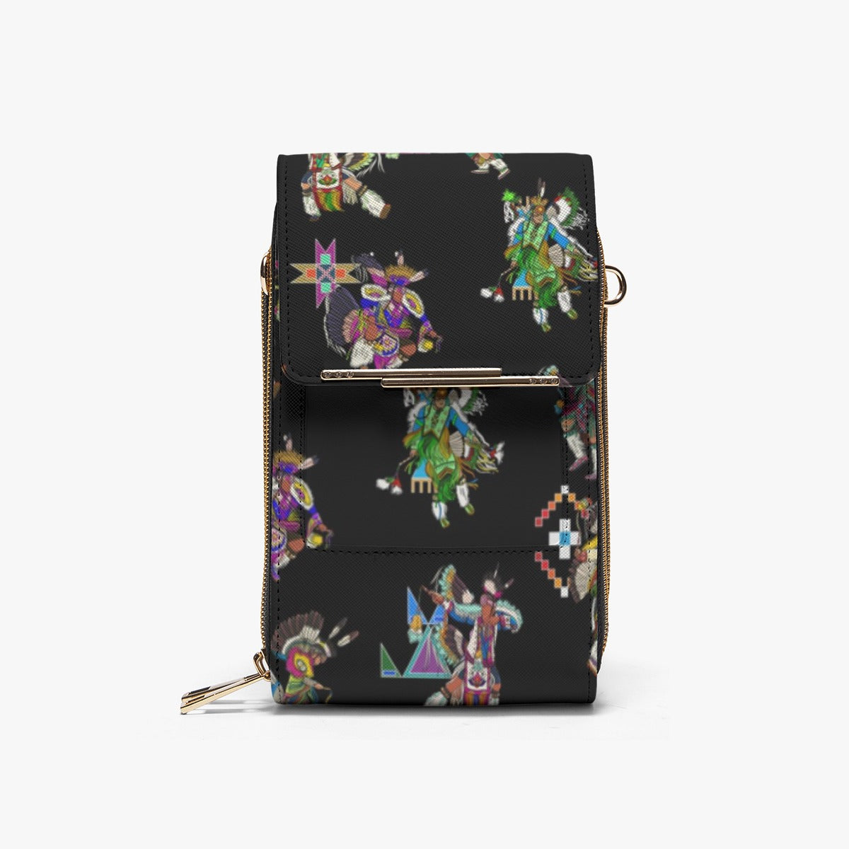 Men's Fancy Dancer Black Mobile Phone Chest Bag