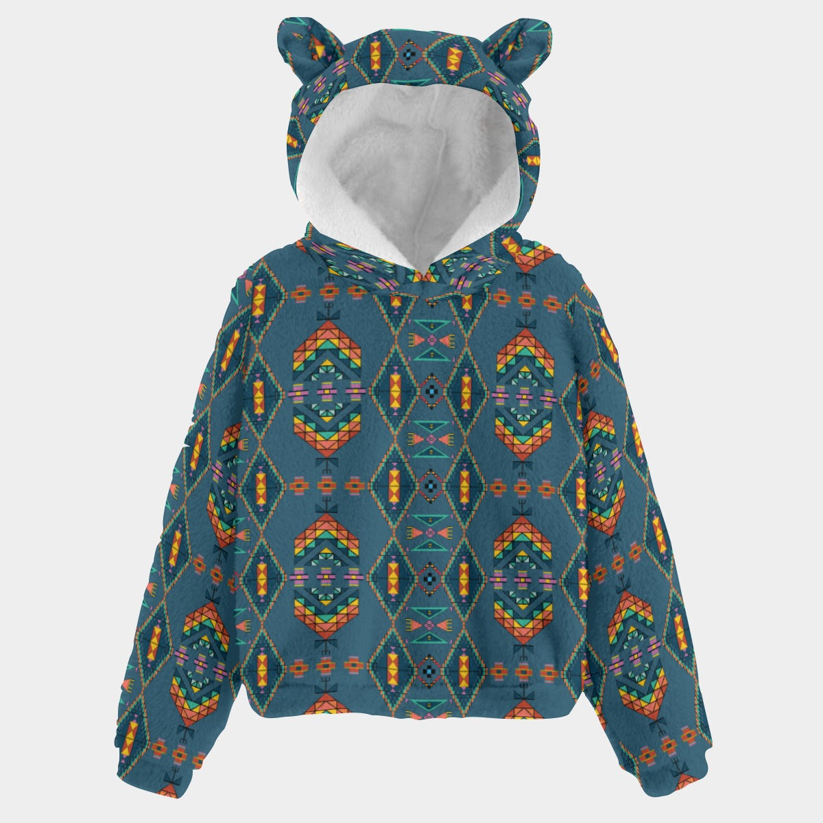 Travois Tipi Youth Hoodie With Ears