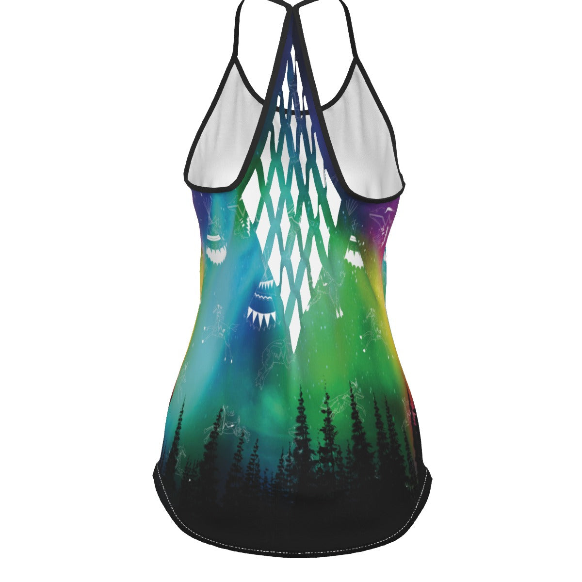 Aurora Medicine Animals Criss-Cross Open Back Tank Top