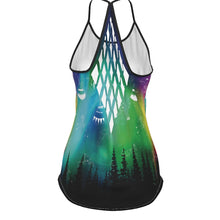 Load image into Gallery viewer, Aurora Medicine Animals Criss-Cross Open Back Tank Top
