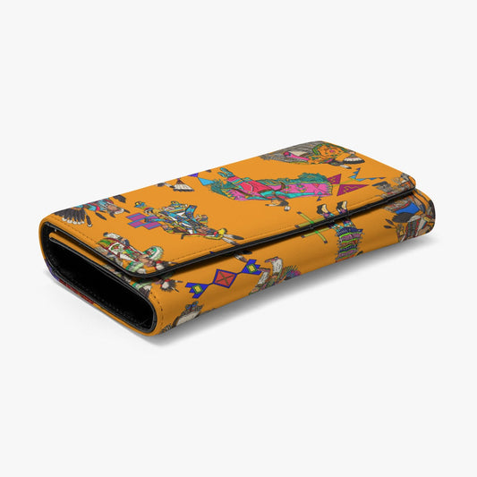 Grand Entry Dancers Orange Foldable Wallet
