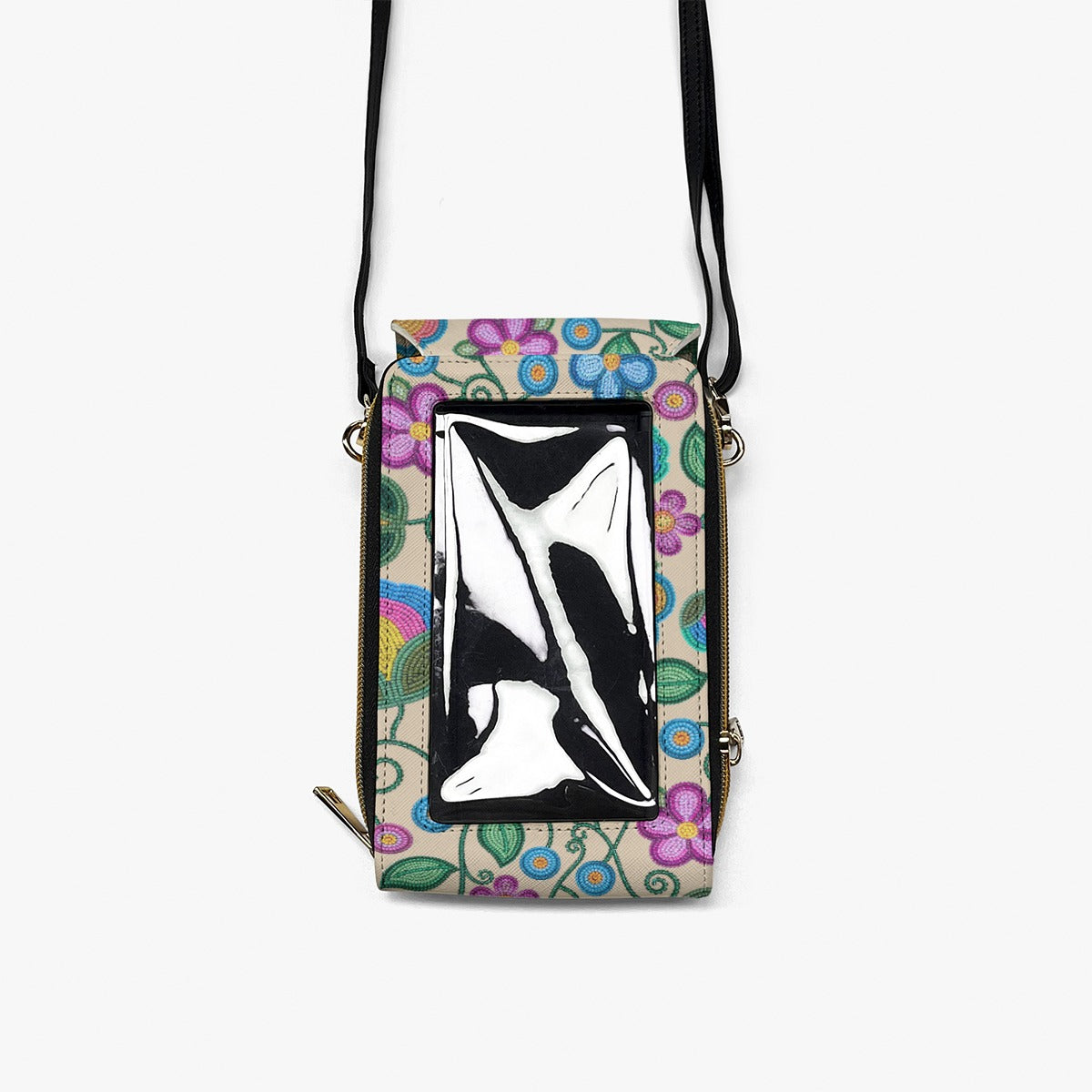 Turquoise Sunbeam Cream Phone Bag