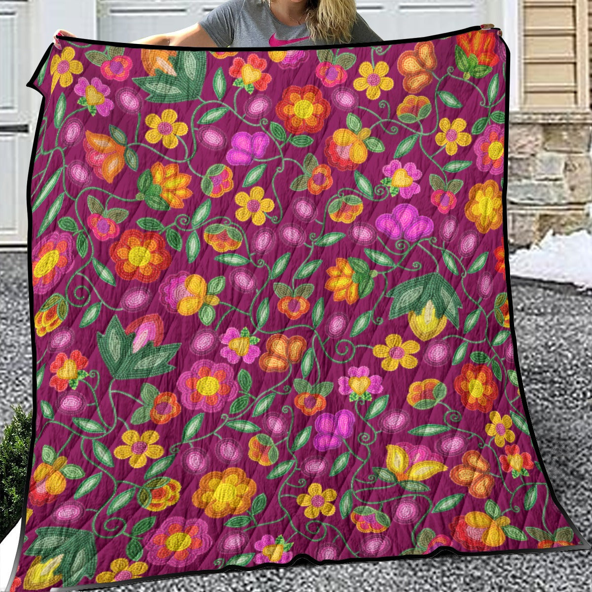 Boreal Bounty Dark Magenta Lightweight & Breathable Quilt