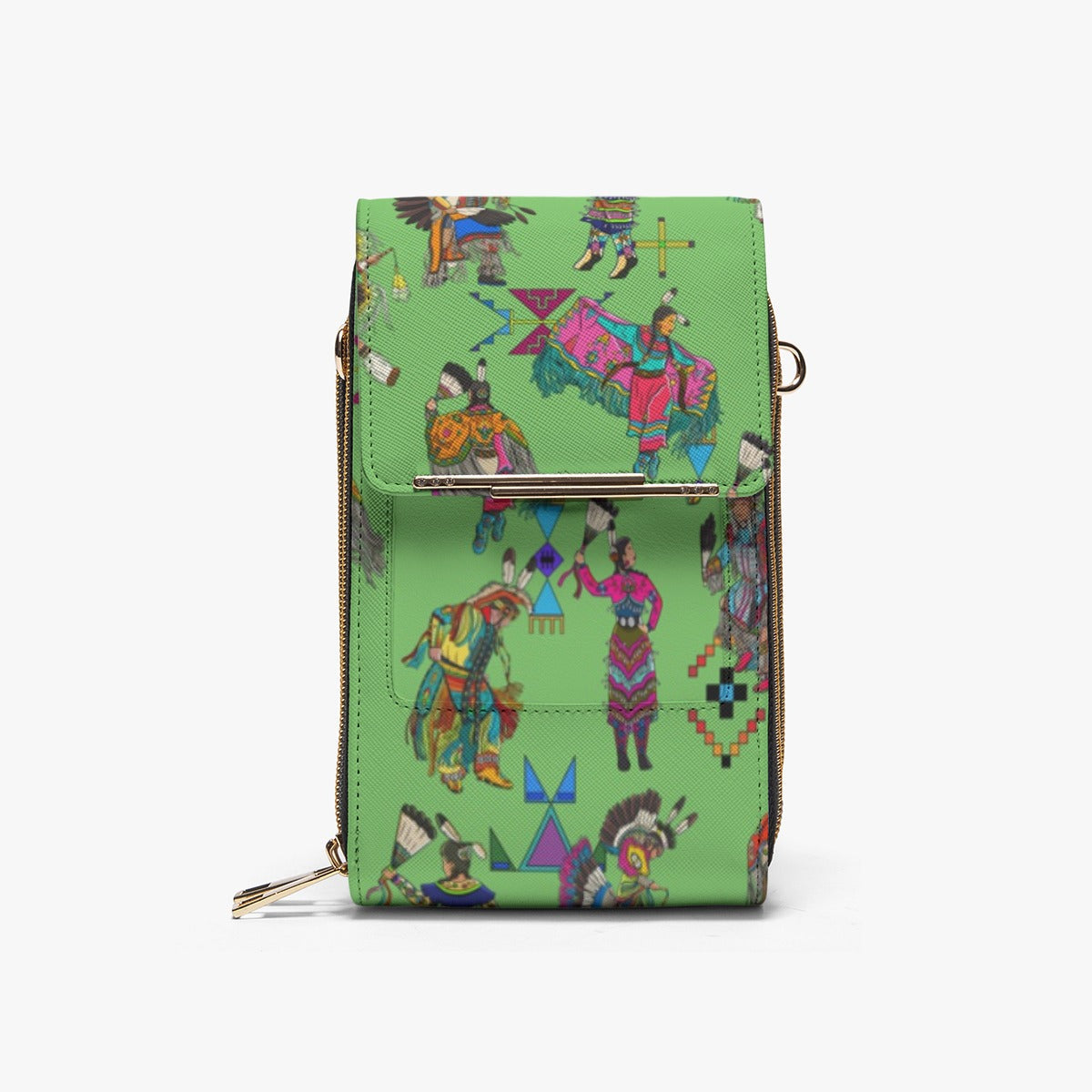 Grand Entry Dancers Grass Mobile Phone Chest Bag