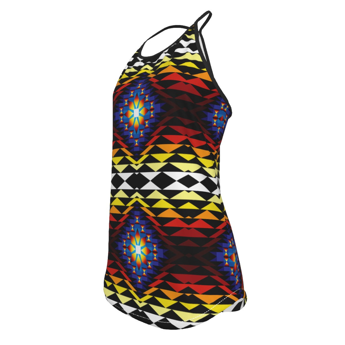 Sunset Blanket Criss-Cross Open Back Tank Top