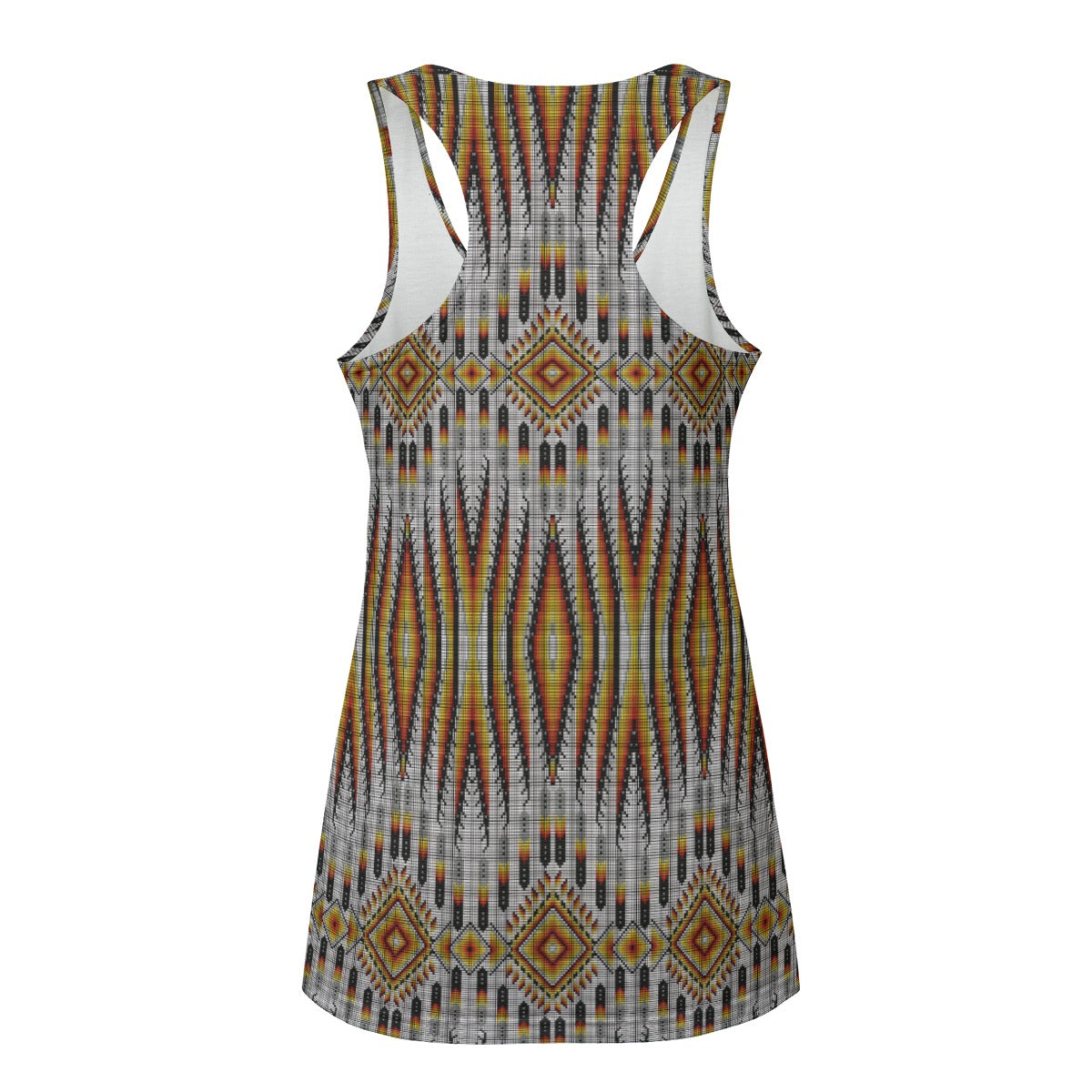 Fire Feather White Eco Tank Top