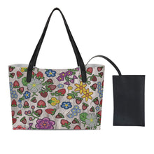 Load image into Gallery viewer, Berry Pop Bright Birch Shopping Tote Bag With Mini Purse
