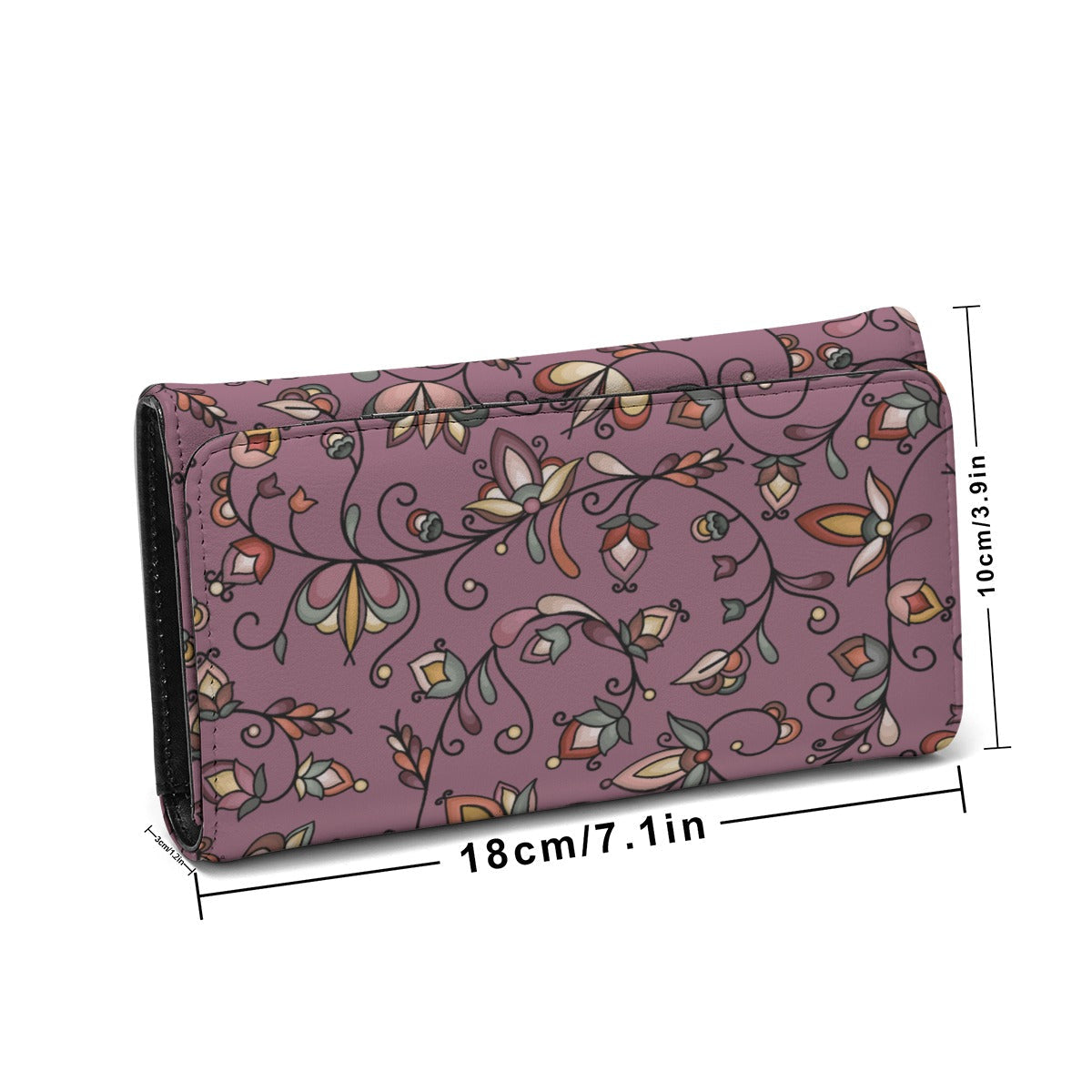 Burnt Sky Petals Magenta Foldable Wallet