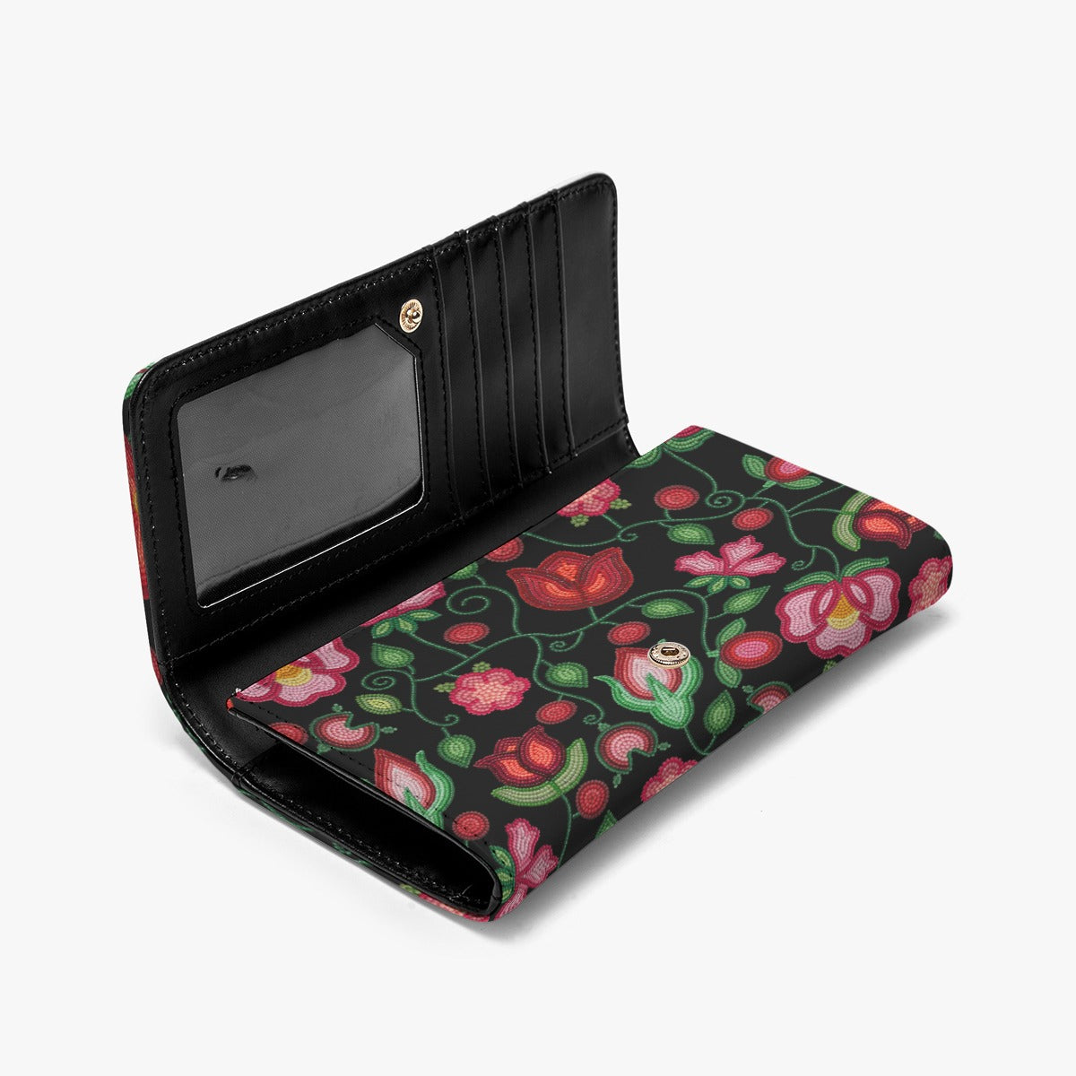 Rose Reverie Black Wallet