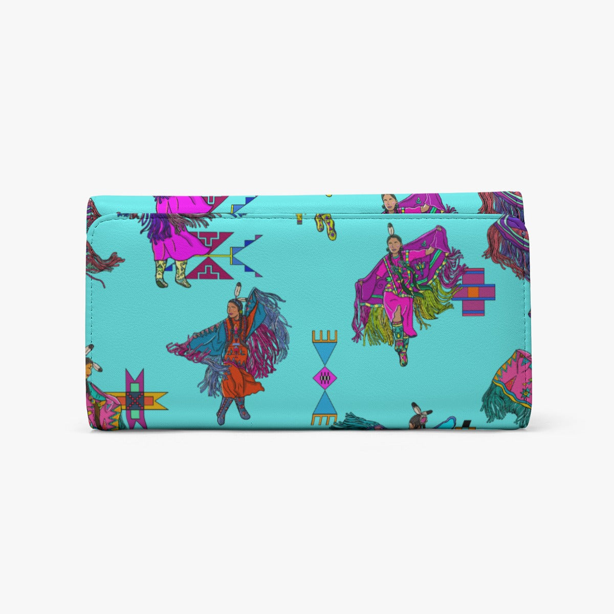 Women's Fancy Dancers Turquoise Foldable Wallet