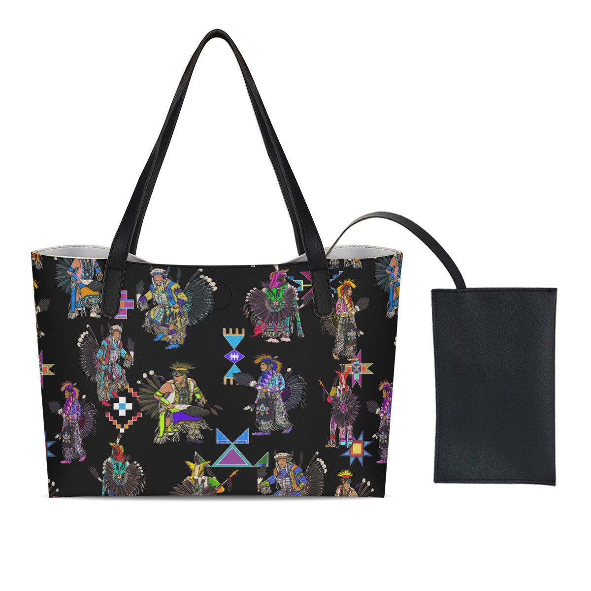Men's Tradish Dancers Black Shopping Tote Bag With Black Mini Purse