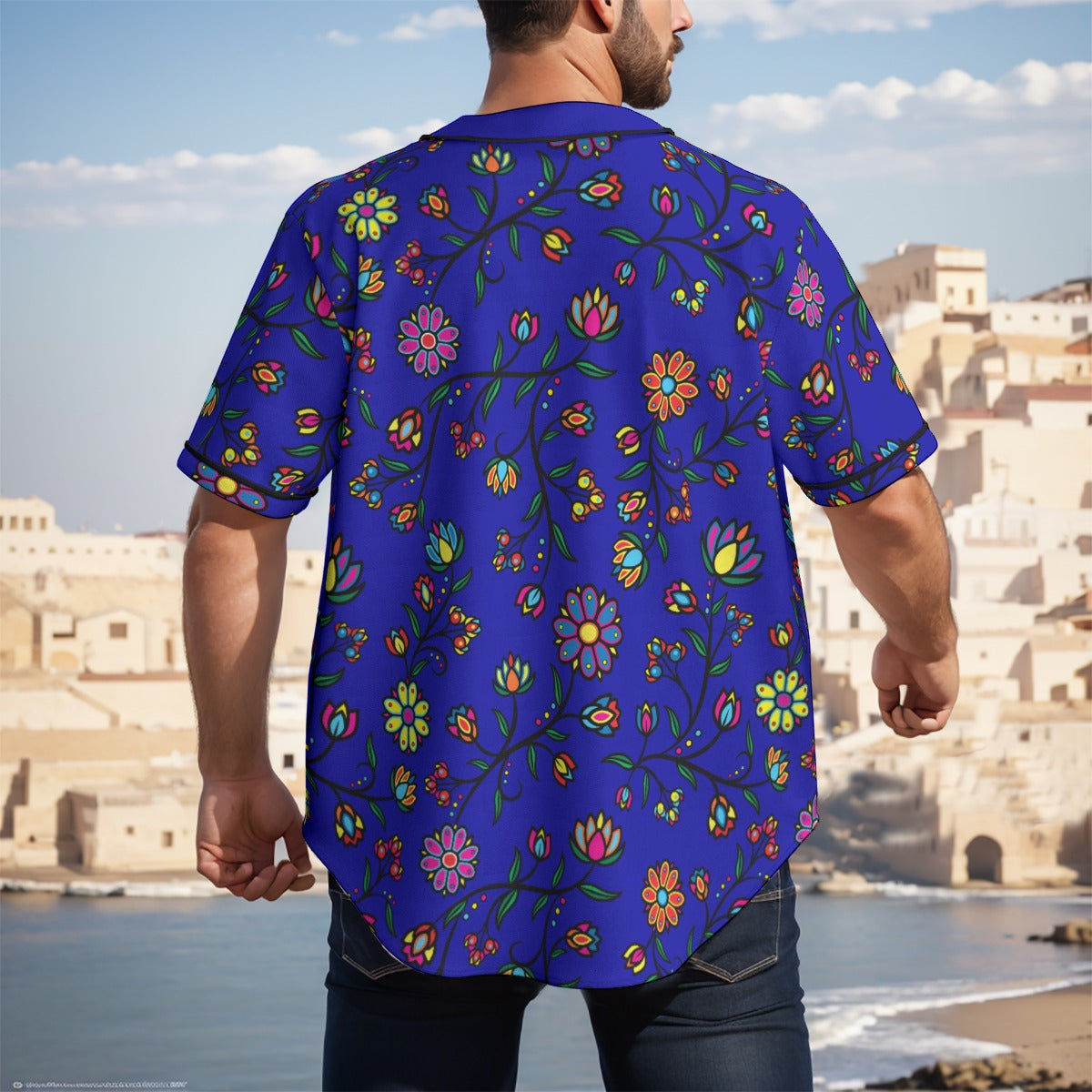 Cosmic Whisper Elk Shadow Short Sleeve Baseball Jersey