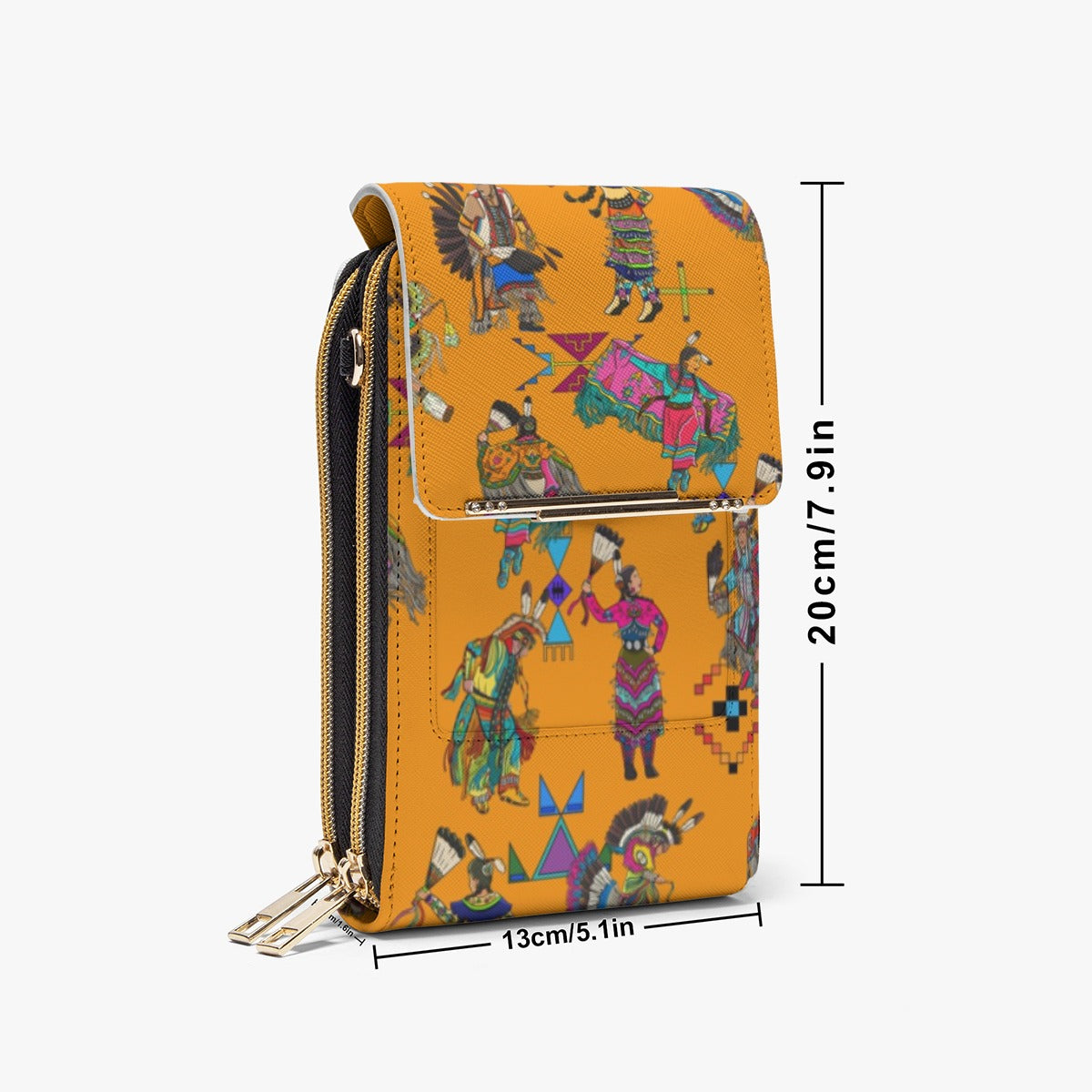 Grand Entry Dancers Orange Mobile Phone Chest Bag