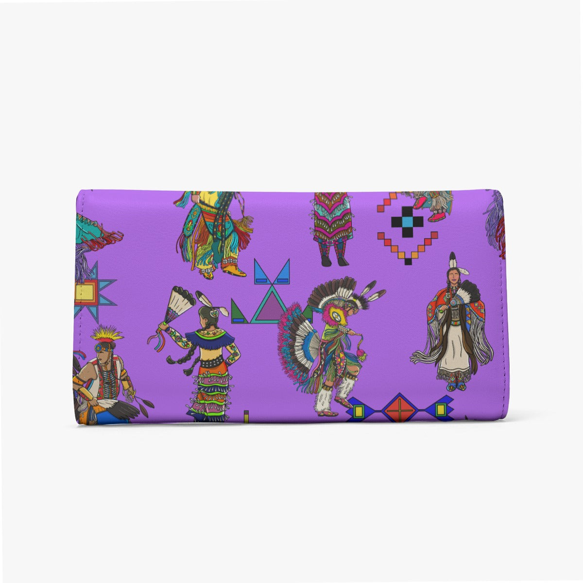 Grand Entry Dancers Purple Foldable Wallet