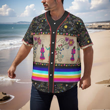 Load image into Gallery viewer, Floral Ledger Sweethearts Short Sleeve Baseball Jersey
