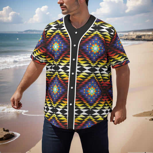 Sunset Blanket Short Sleeve Baseball Jersey