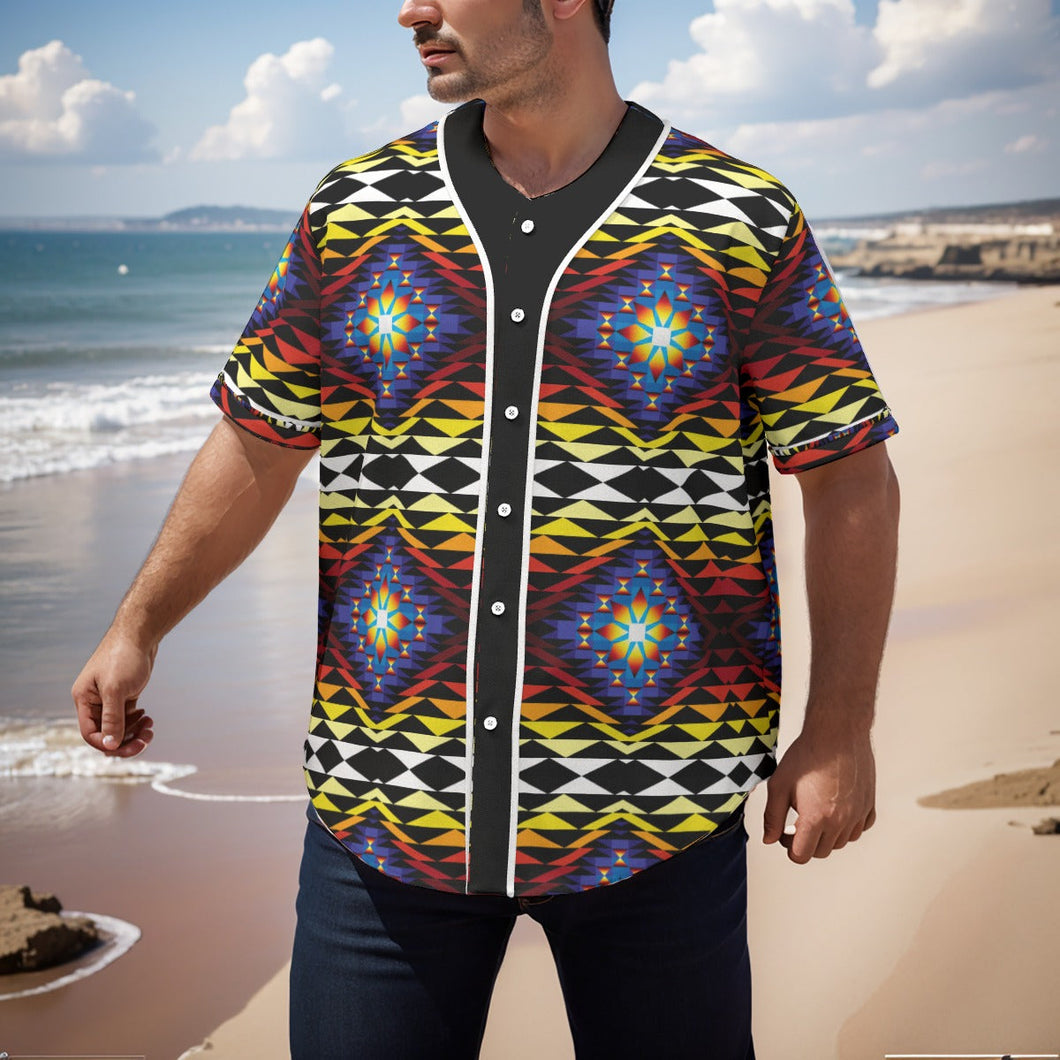 Sunset Blanket Short Sleeve Baseball Jersey