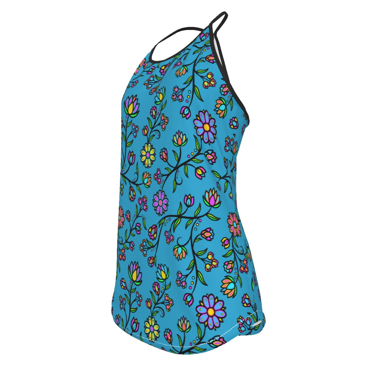 Cosmic Whisper Pastel Rainy Horizon Criss-Cross Open Back Tank Top