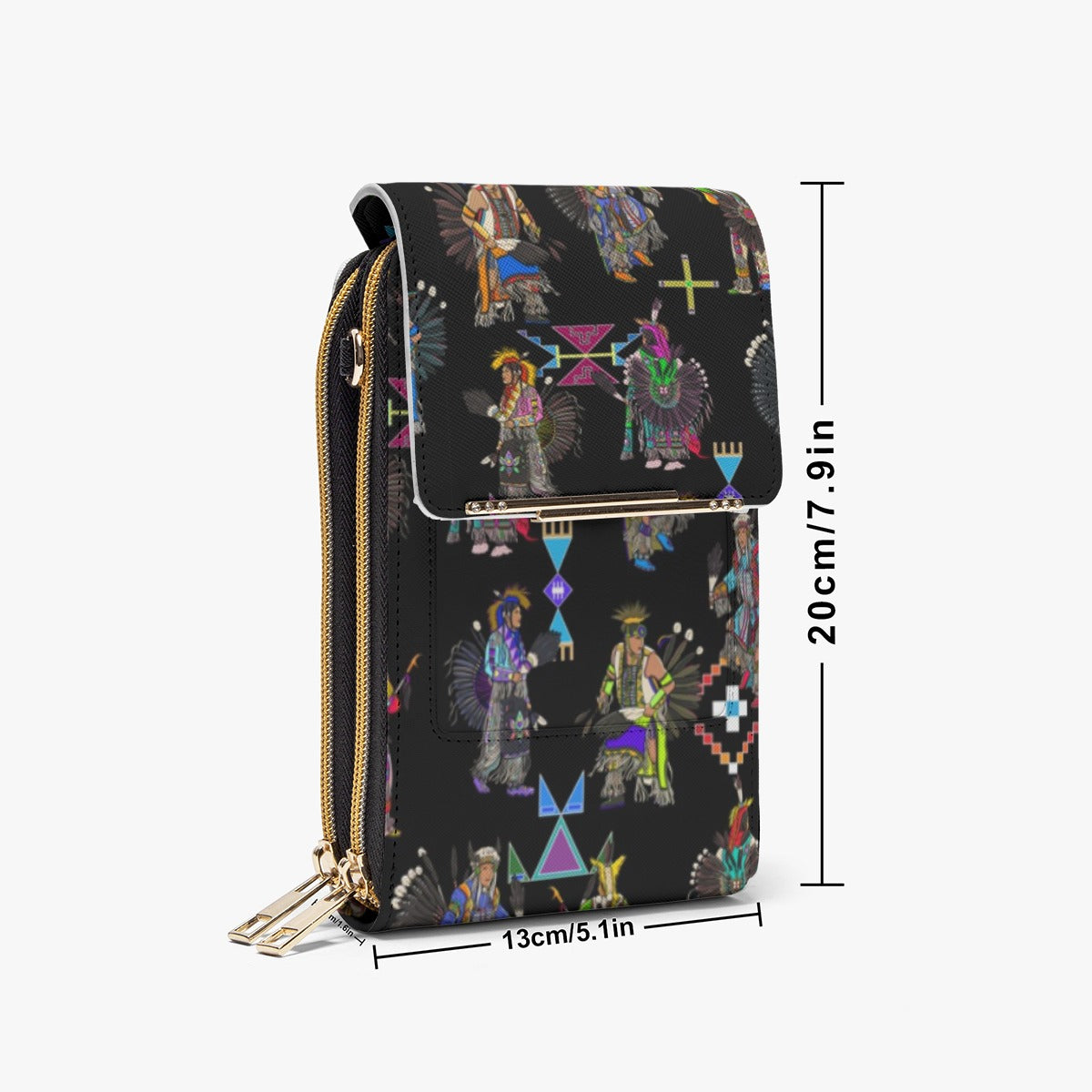 Men's Tradish Dancers Black Mobile Phone Chest Bag