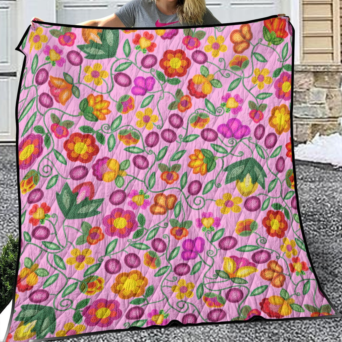 Boreal Bounty Pink Lightweight & Breathable Quilt
