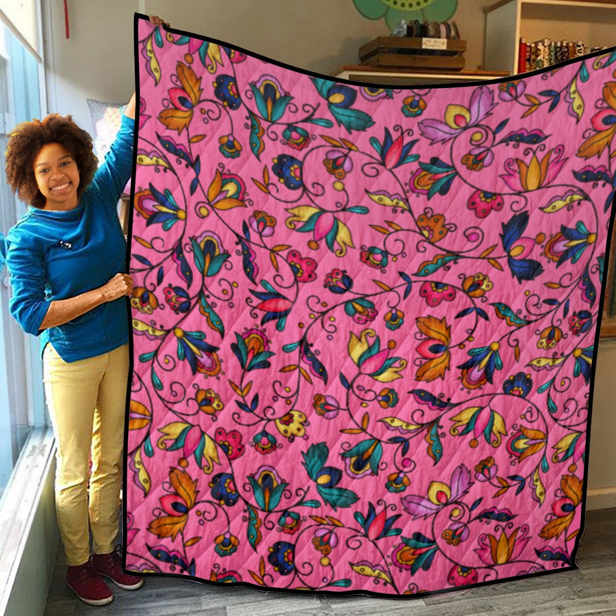 Copper Prairie Petals Pink Lightweight & Breathable Quilt