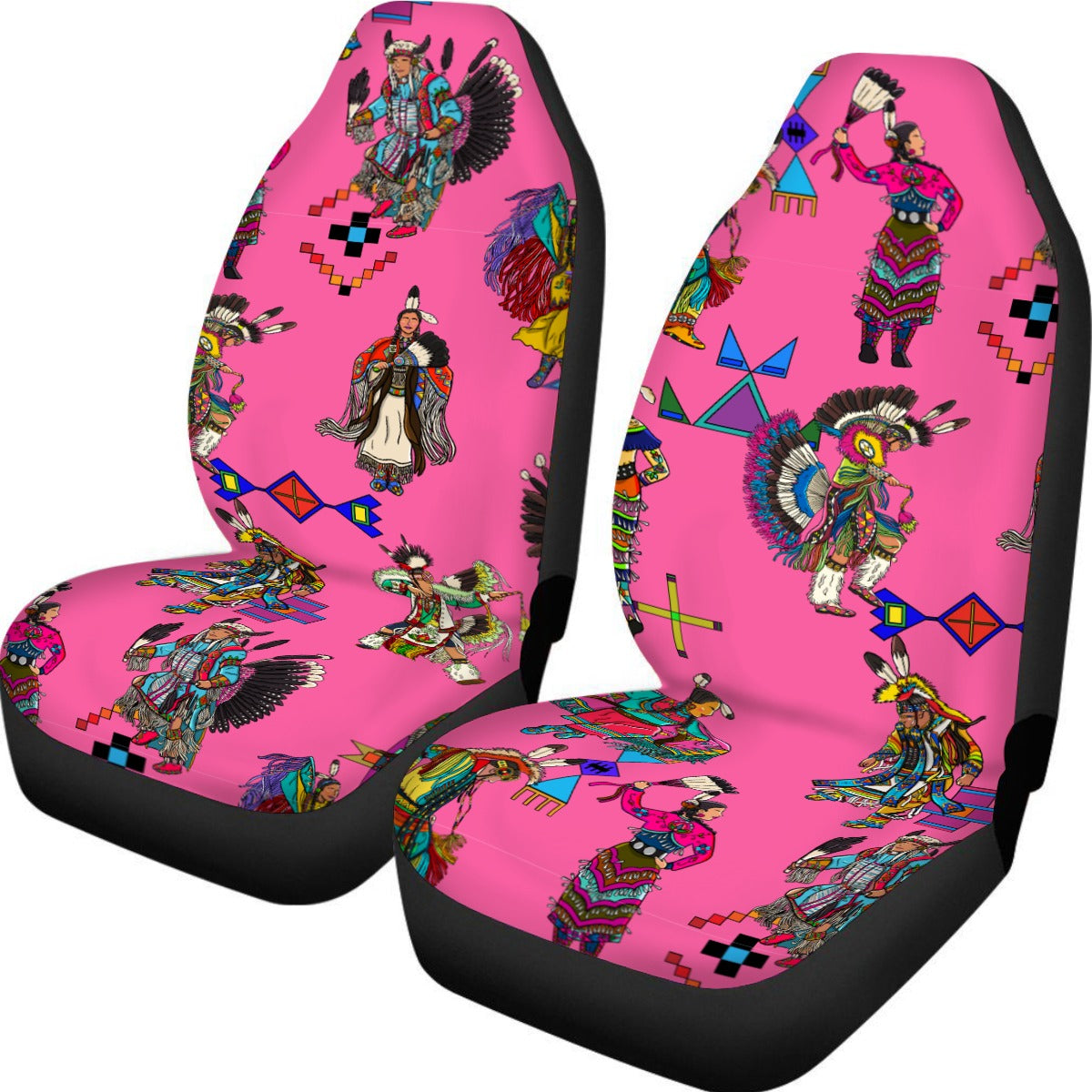 Grand Entry Dancer Pink Universal Car Seat Cover With Thickened Back