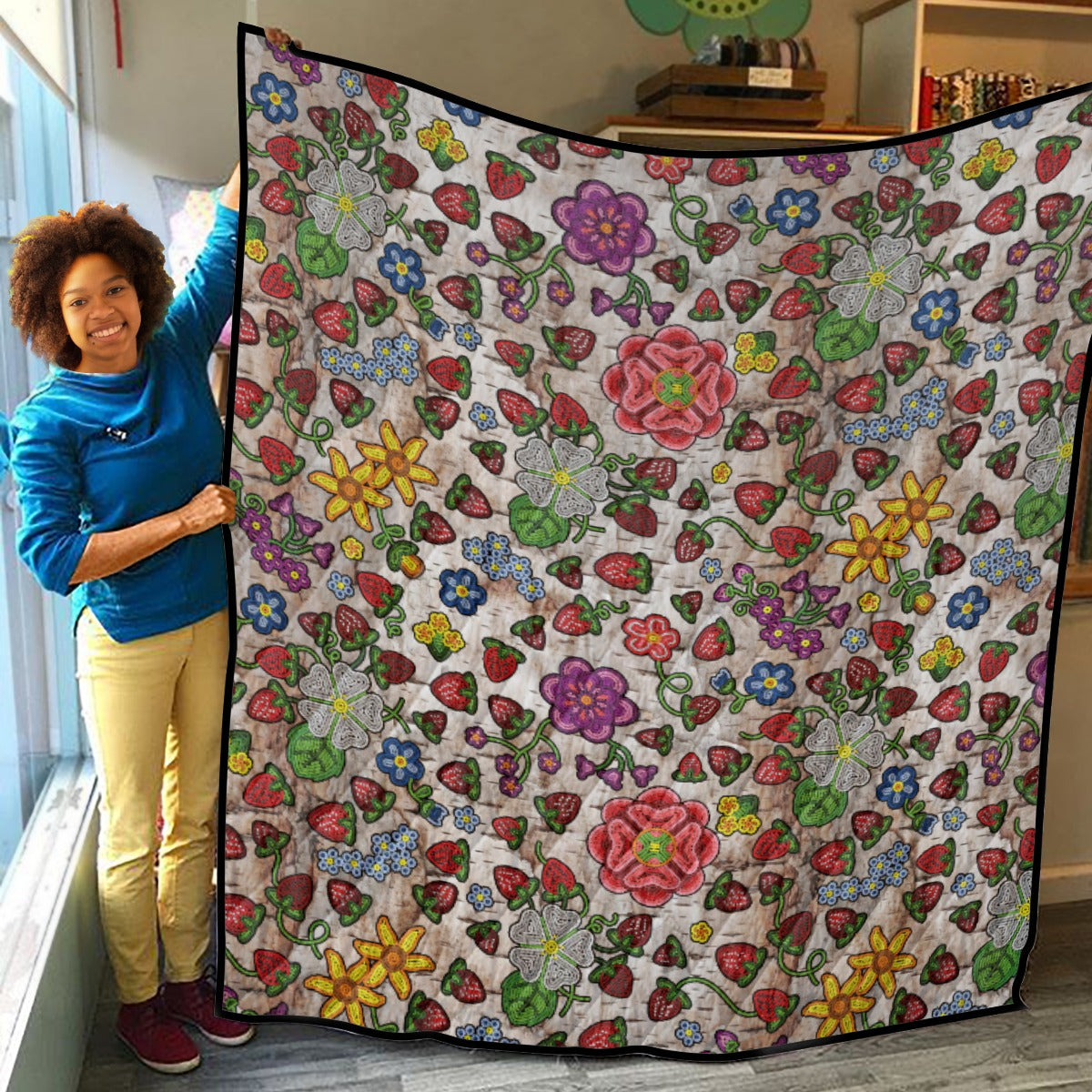 Berry Pop Br Bark Lightweight Quilt