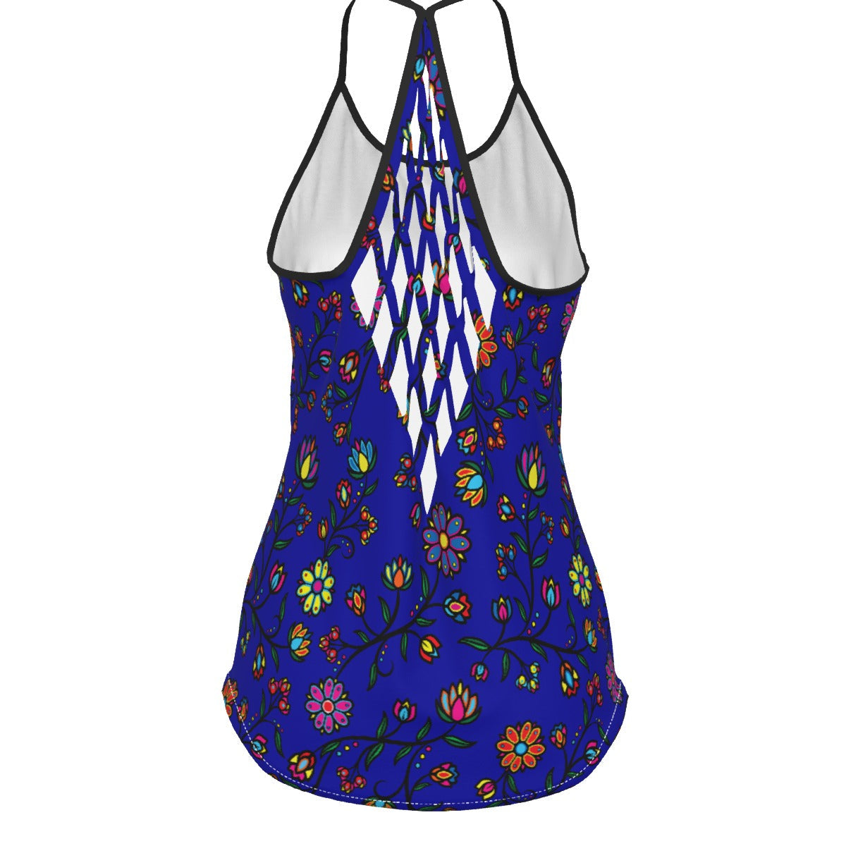 Cosmic Whisper Elk Shadow Criss-Cross Open Back Tank Top