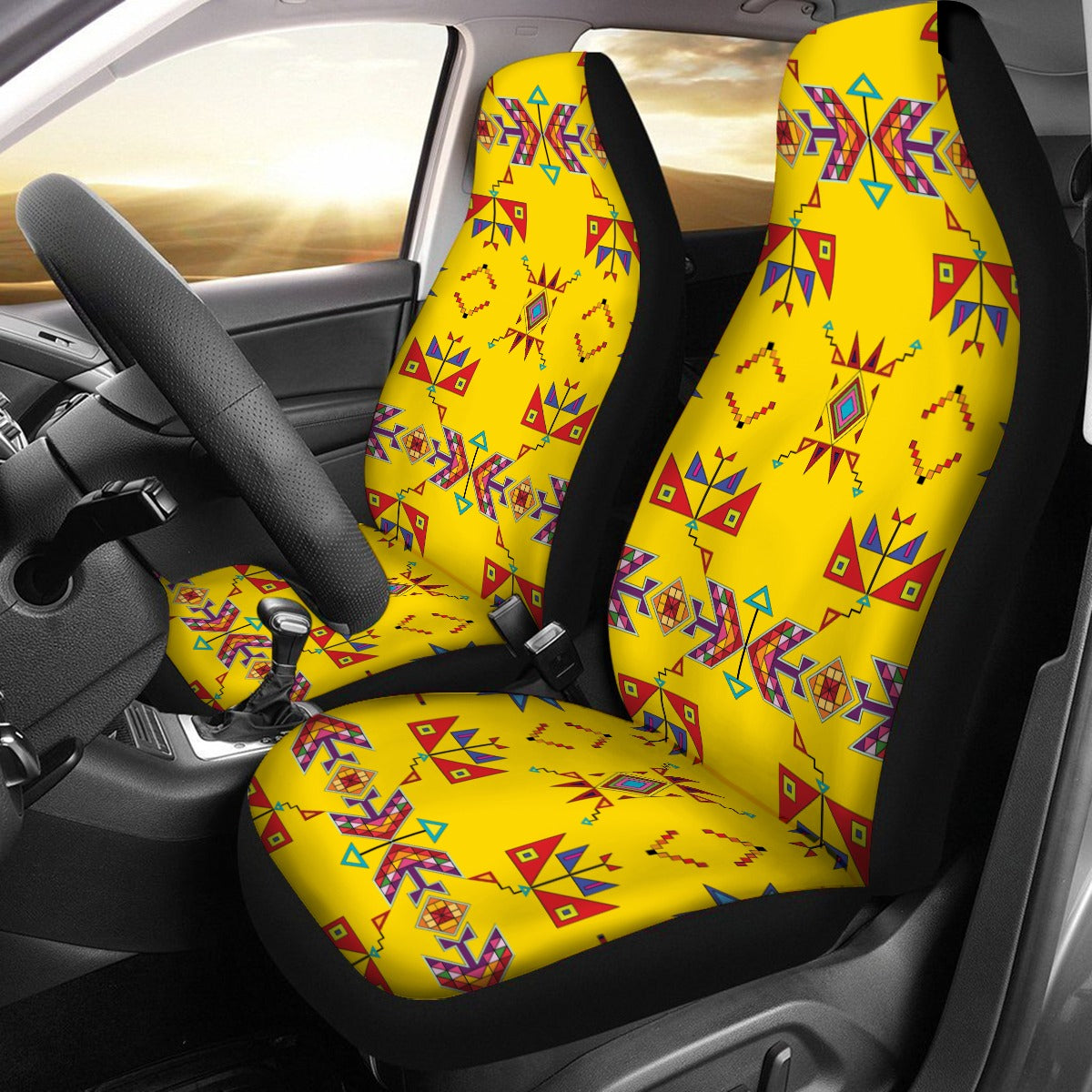 Scattered Generations Maize Universal Car Seat Cover With Thickened Back