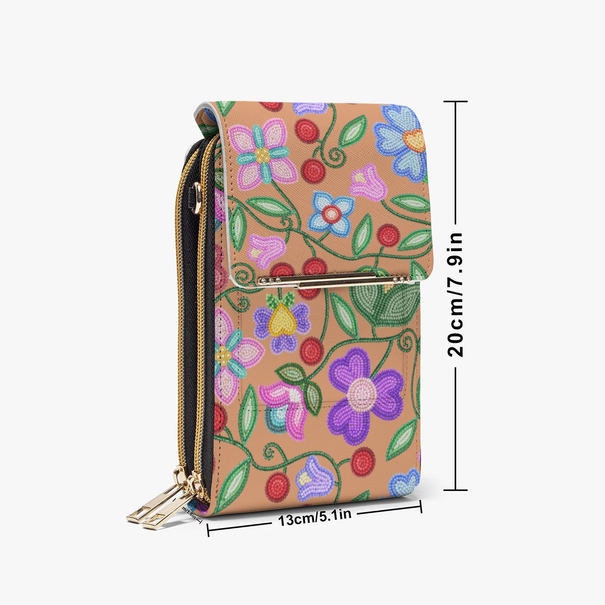 Petal Harmony Terracotta Phone Bag