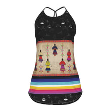 Load image into Gallery viewer, Ledger Round Dance Midnight Criss-Cross Open Back Tank Top
