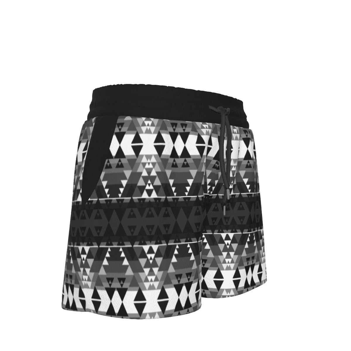 Writing on Stone Black and White  Women's Shorts