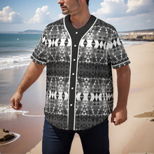 Load image into Gallery viewer, Writing on Stone Black and White Short Sleeve Baseball Jersey
