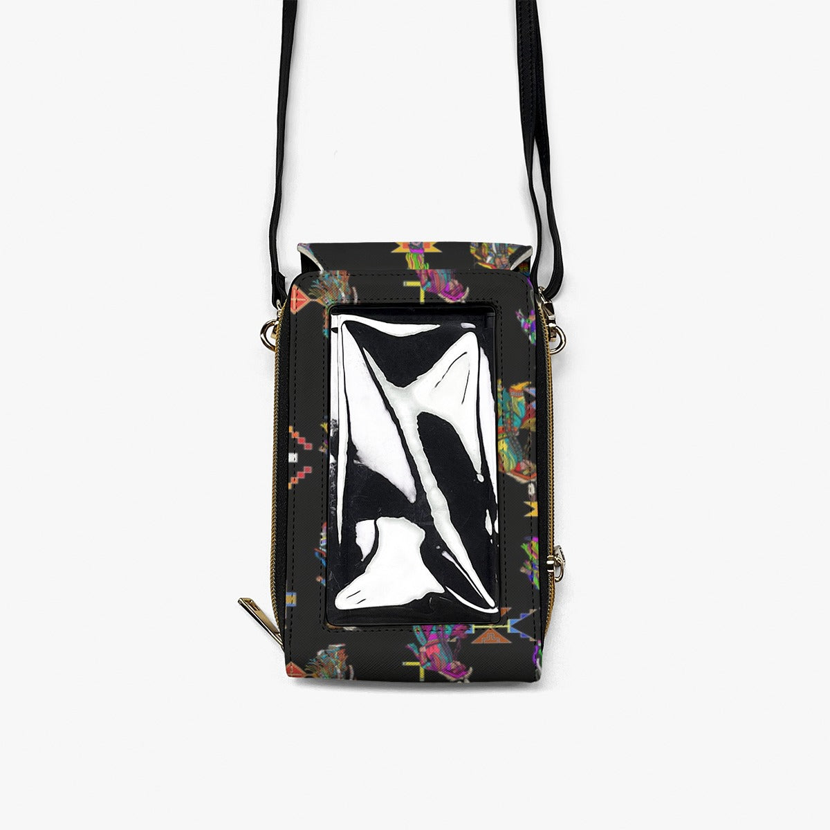 Men's Grass Dancers Black Mobile Phone Chest Bag