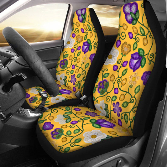 Midnight Moss Bloom Yellow Car Seat Covers