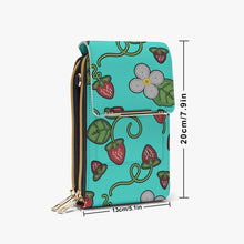 Load image into Gallery viewer, Strawberry Dreams Turquoise Mobile Phone Chest Bag
