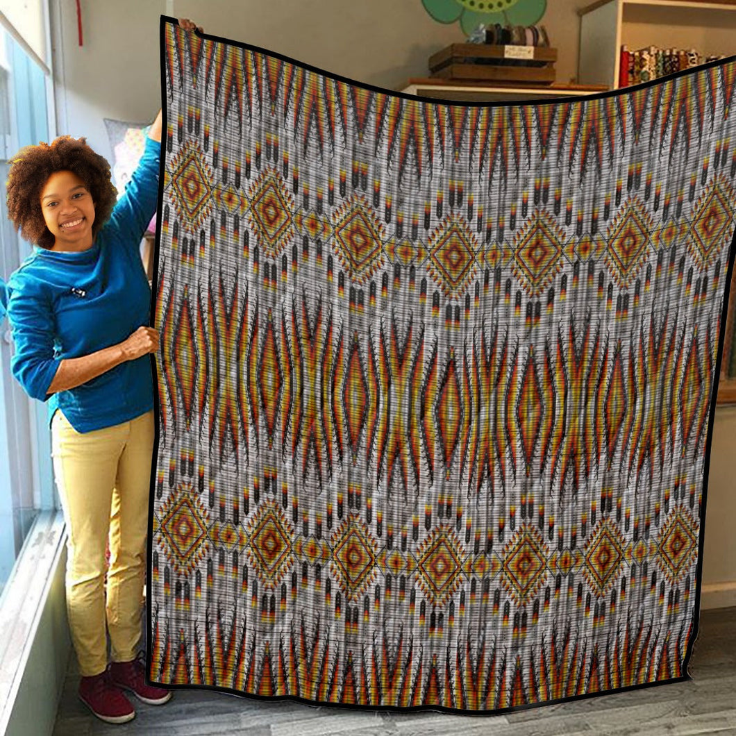 Fire Feather White Lightweight Quilt