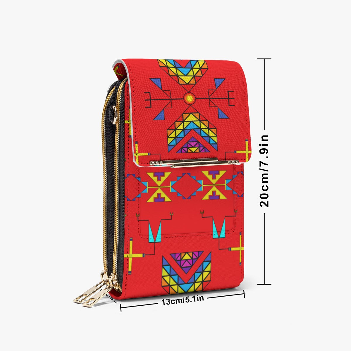 Rainy Chief Rainbow Red Mobile Phone Chest Bag