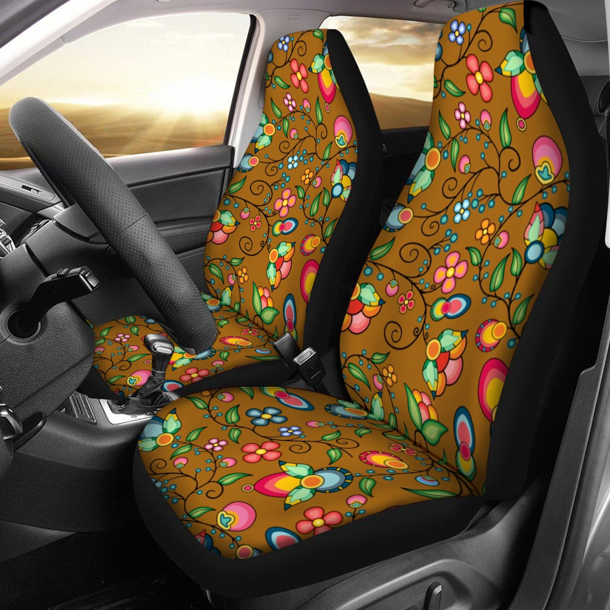 Floral Bounty Fall Leaves Universal Car Seat Cover With Thickened Back