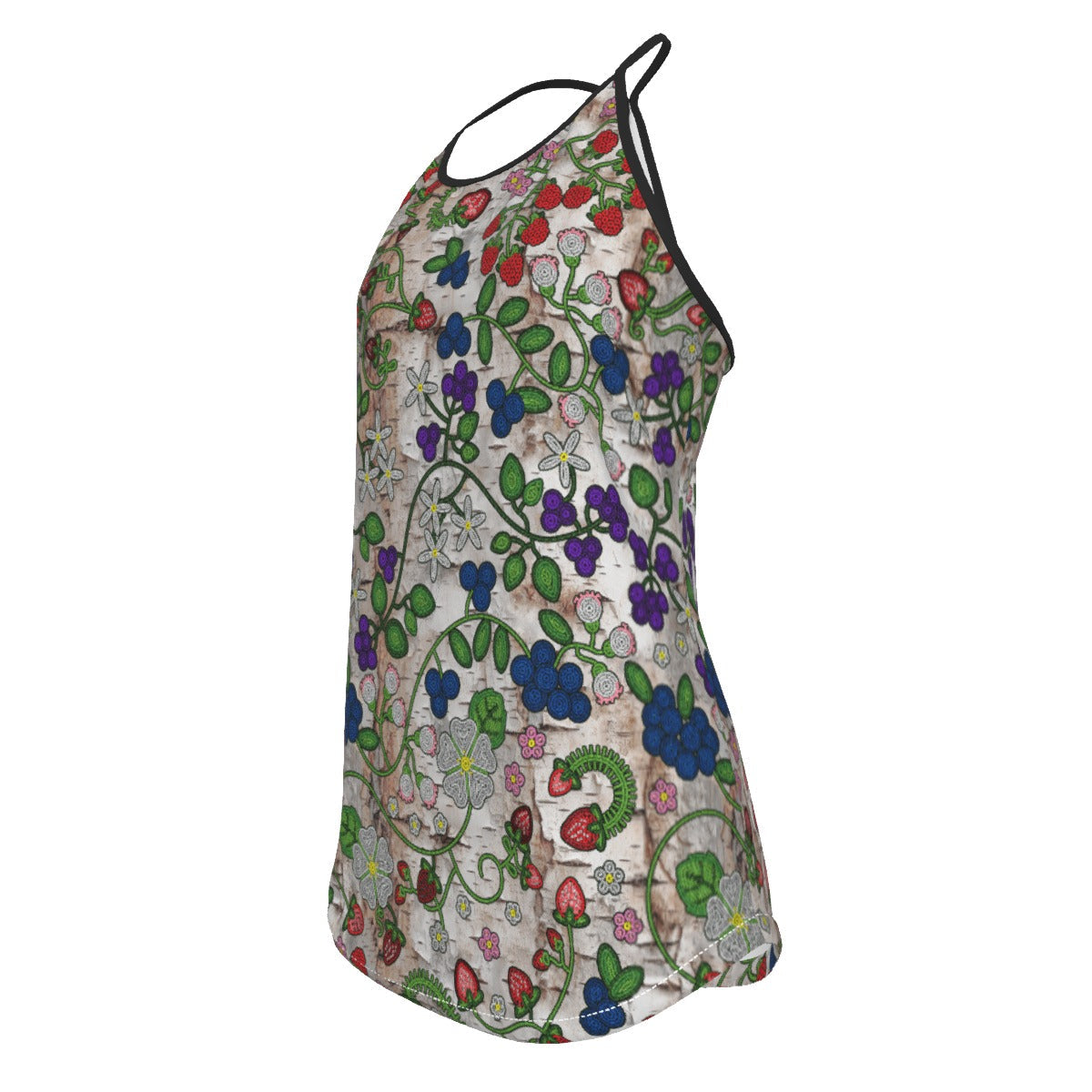 Grandmother's Stories Br Bark Criss-Cross Open Back Tank Top