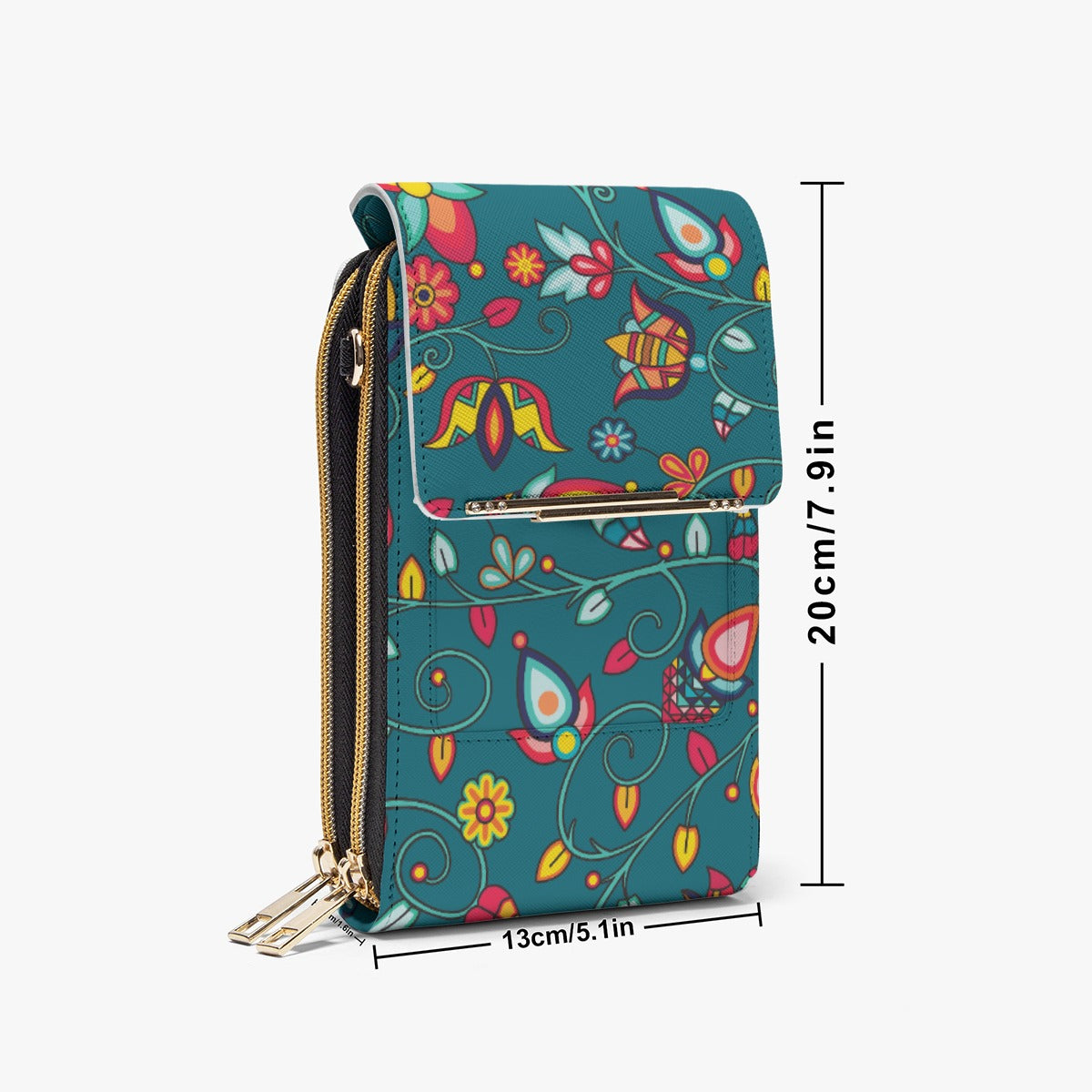 Thorny Path Teal Mobile Phone Chest Bag