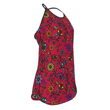 Load image into Gallery viewer, Prairie Paintbrush Passion Berry Criss-Cross Open Back Tank Top
